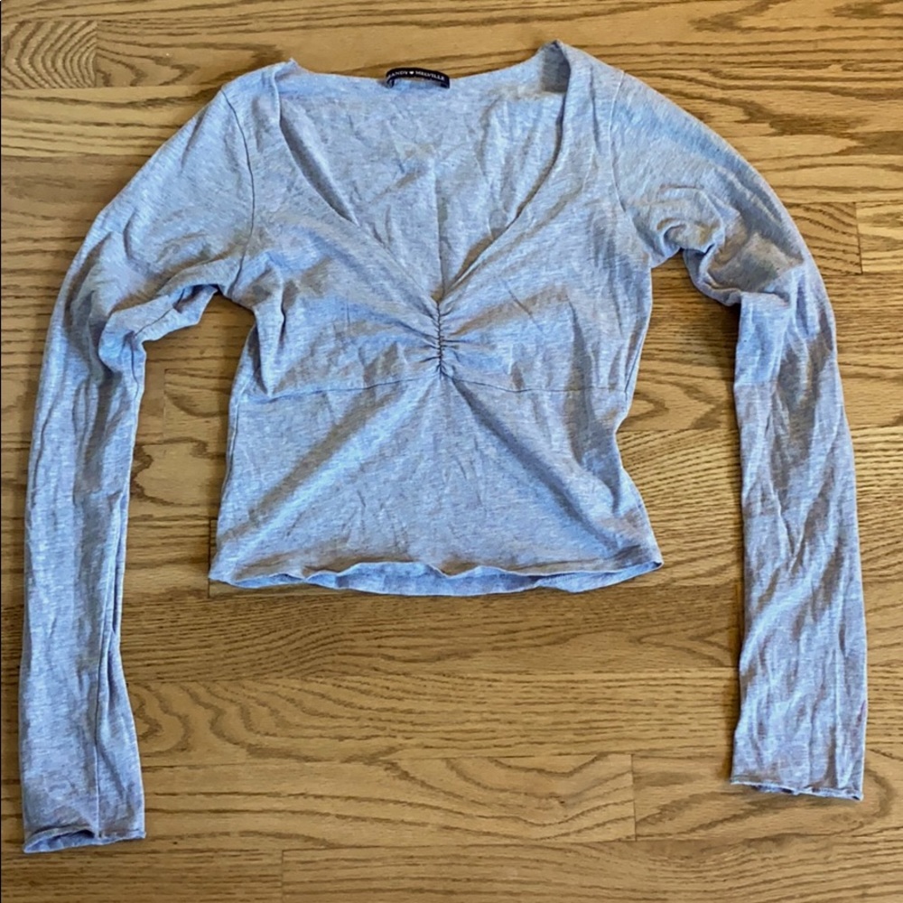 COPY - Long sleeve grey Brandy Melville top